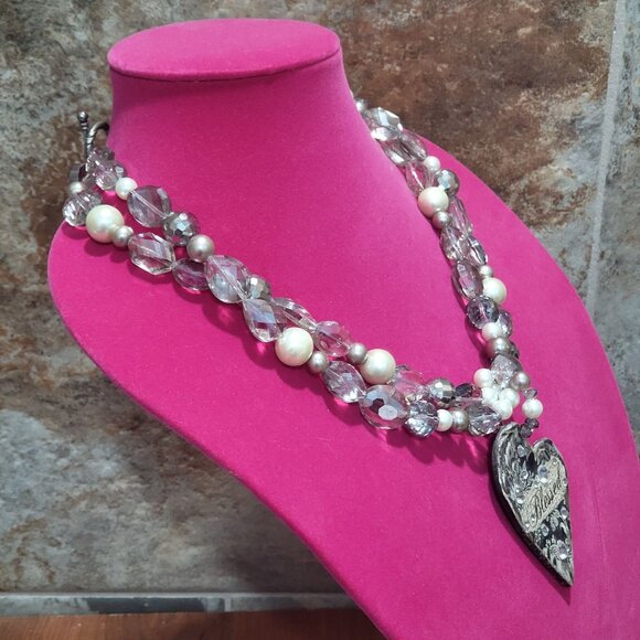 Blessed Bead Two Layered Chuncky Necklace - Picture 3 of 12